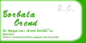borbala orend business card